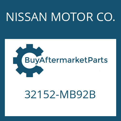 NISSAN MOTOR CO. 32152-MB92B - HEXAGON SCREW