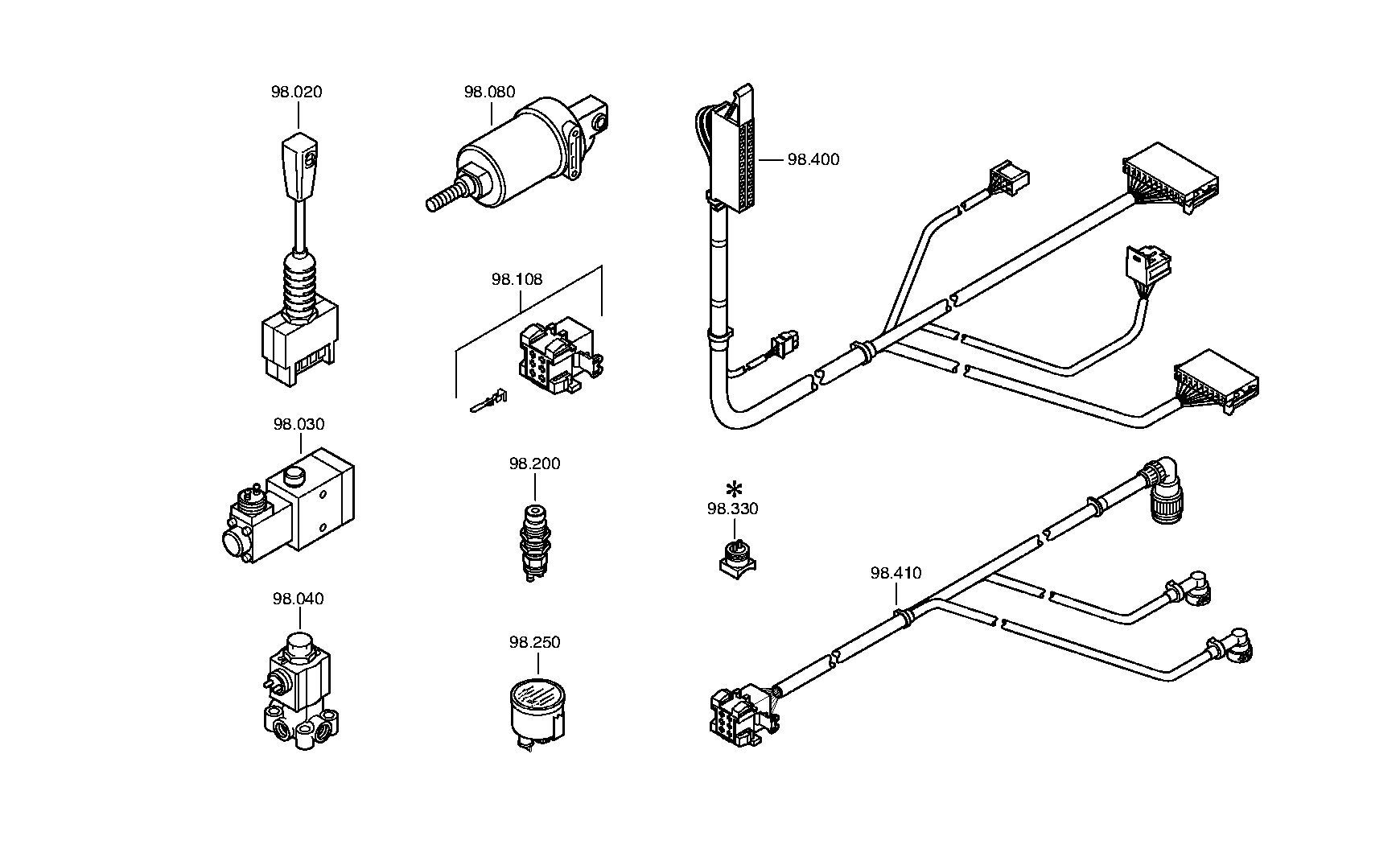 drawing for NEOPLAN BUS GMBH 0108.03.01 - KICK-D.SWITCH