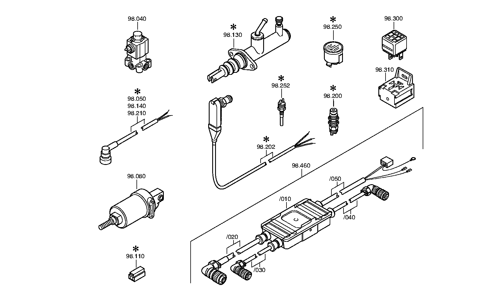 drawing for IVECO 9988786 - CABLE CONNECTION
