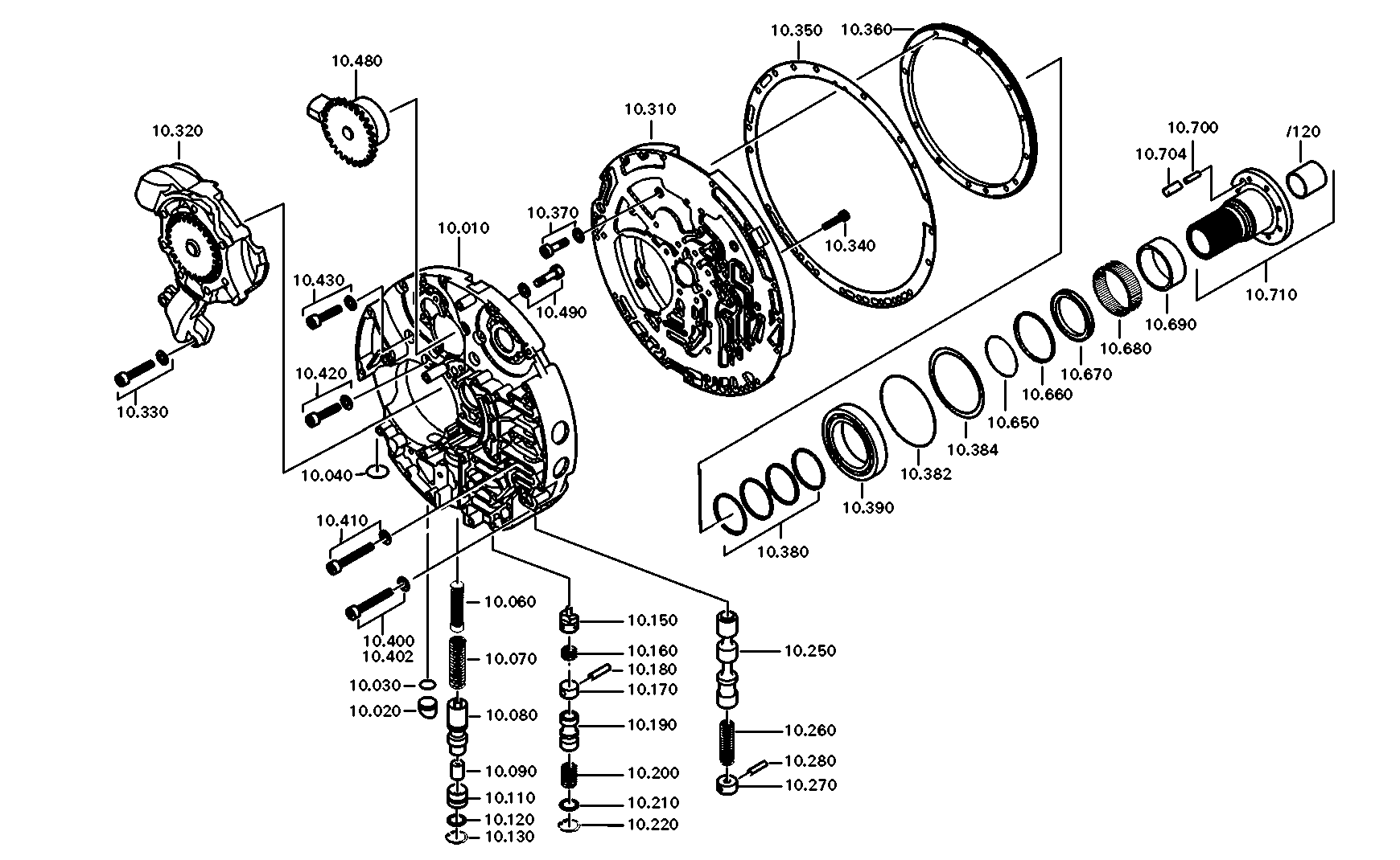 Technical drawing of DAIMLER AG A0002701697 PRIMARY PUMP with dimensions and layout (figure 4)