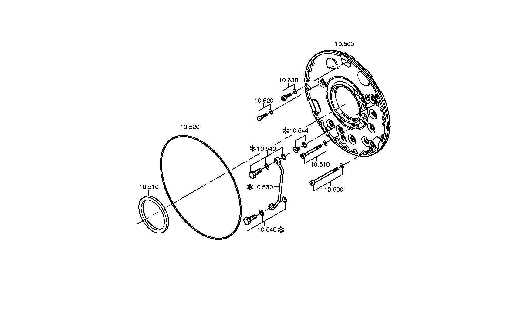 drawing for LIEBHERR GMBH 10028175 - TUBE