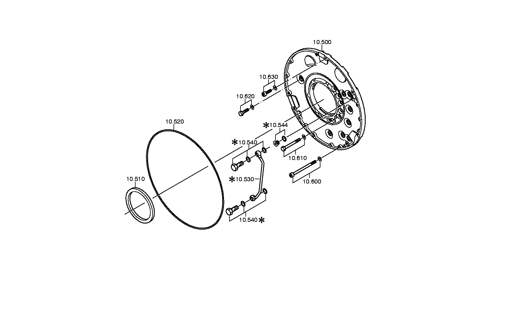 drawing for LIEBHERR GMBH 10028175 - TUBE