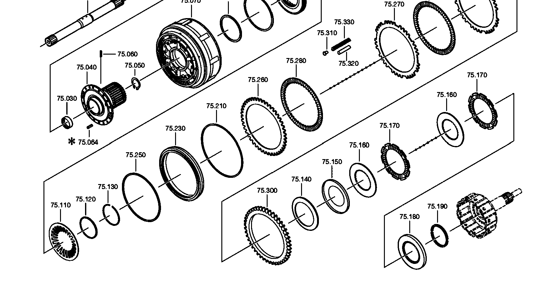 drawing for DAIMLER AG A0002723225 - INNER CLUTCH DISC