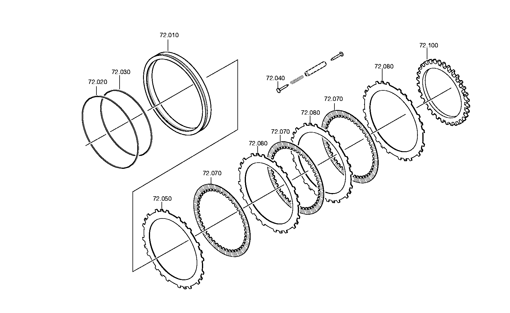 drawing for DAIMLER AG A0002723125 - INNER CLUTCH DISC