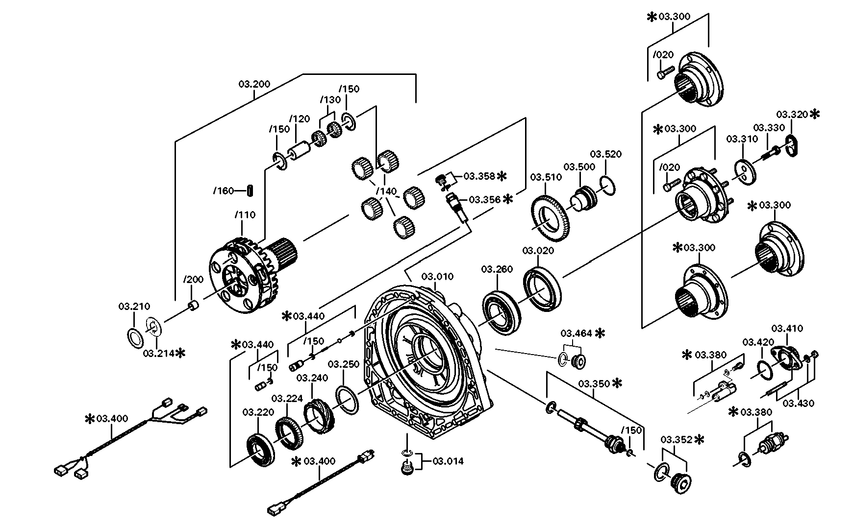 drawing for DAIMLER AG A0002702543 - PLANETARY DRIVE