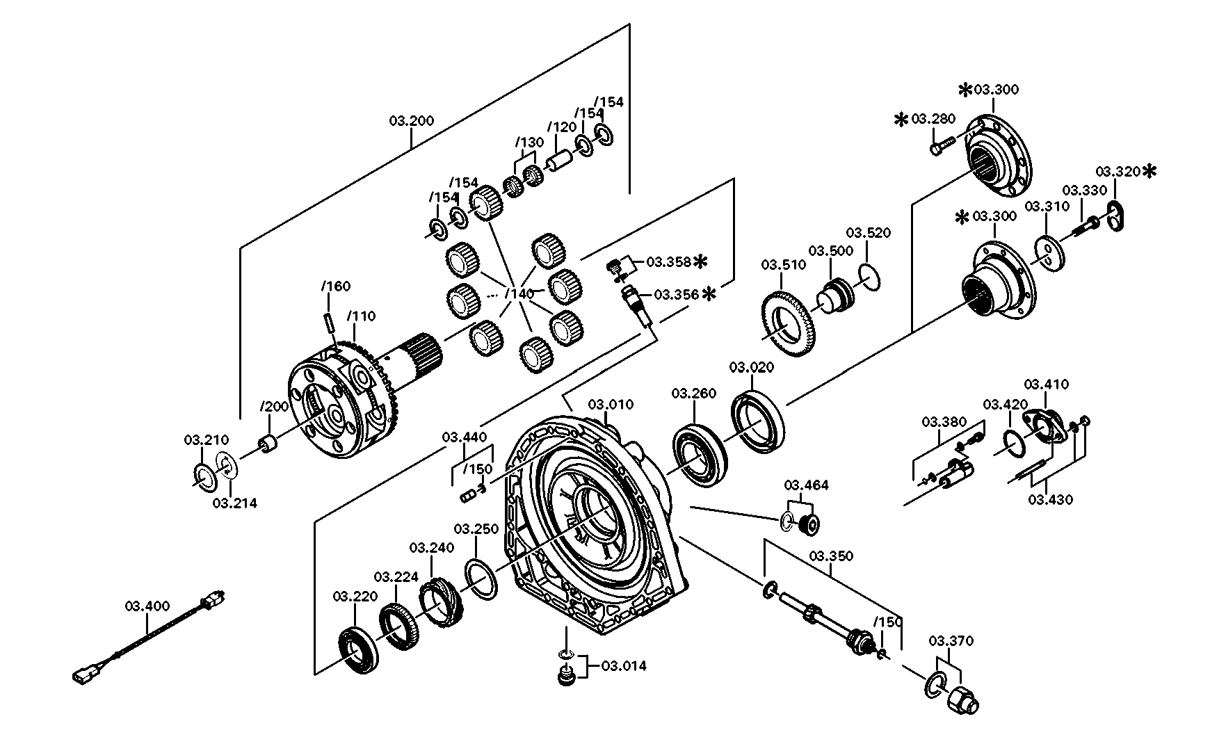 drawing for DAF 69268 - PLANET GEAR SET