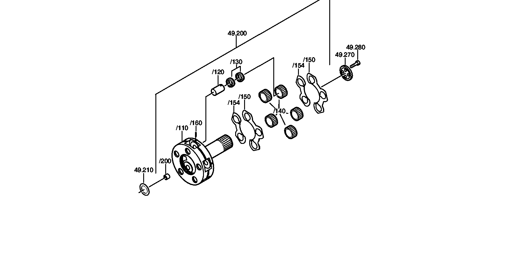 Technical drawing of Hyundai Construction Equipment ZGAQ-02740 BEARING-TAPERROLLER with dimensions and layout (figure 4)