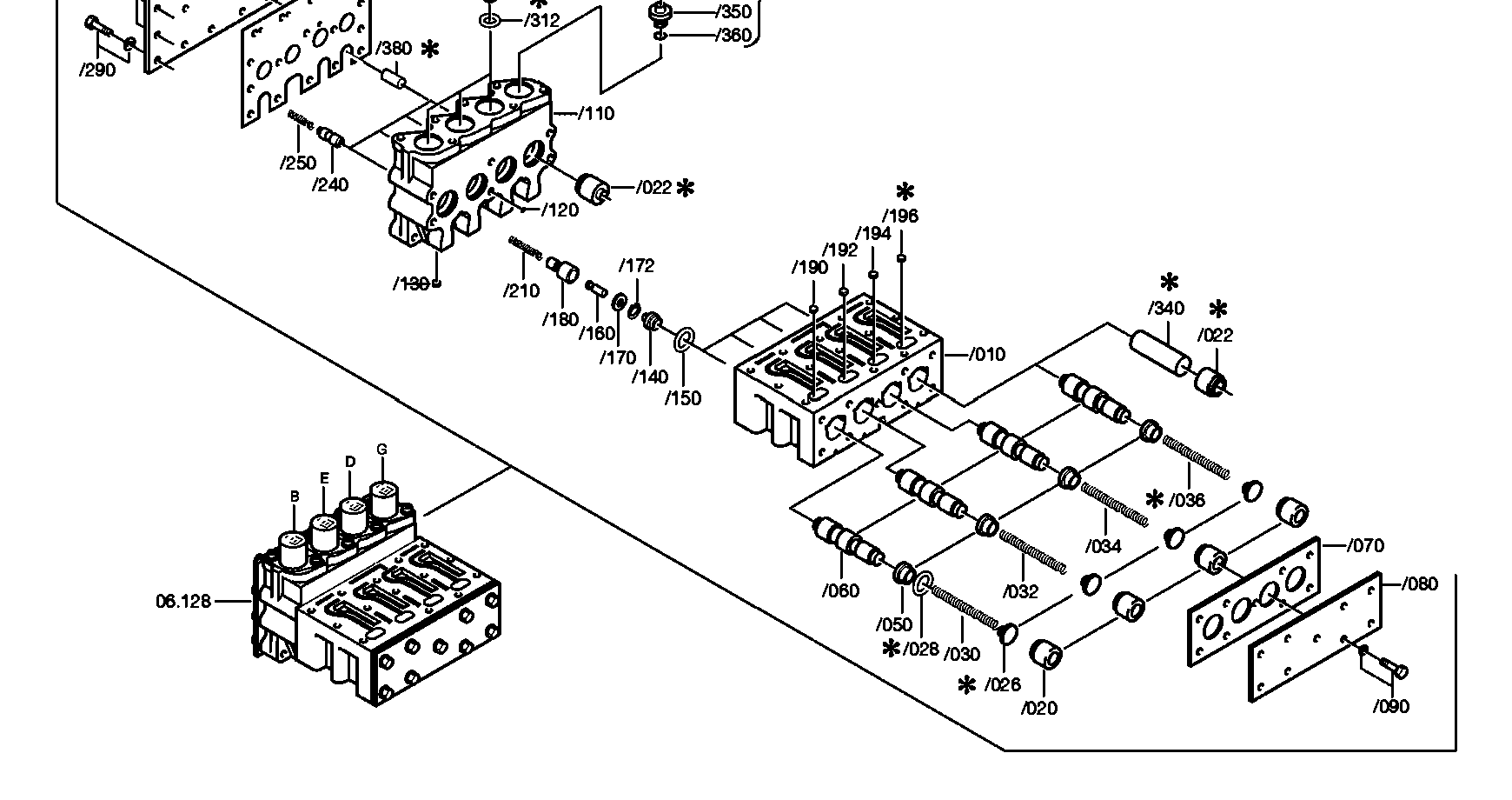 drawing for DAIMLER AG A0002702789 - VALVE BLOCK