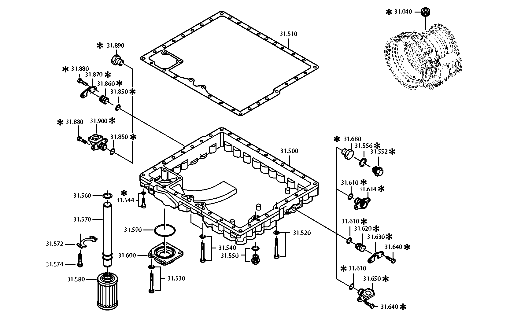 drawing for VAN HOOL 632213100 - FILLER TUBE