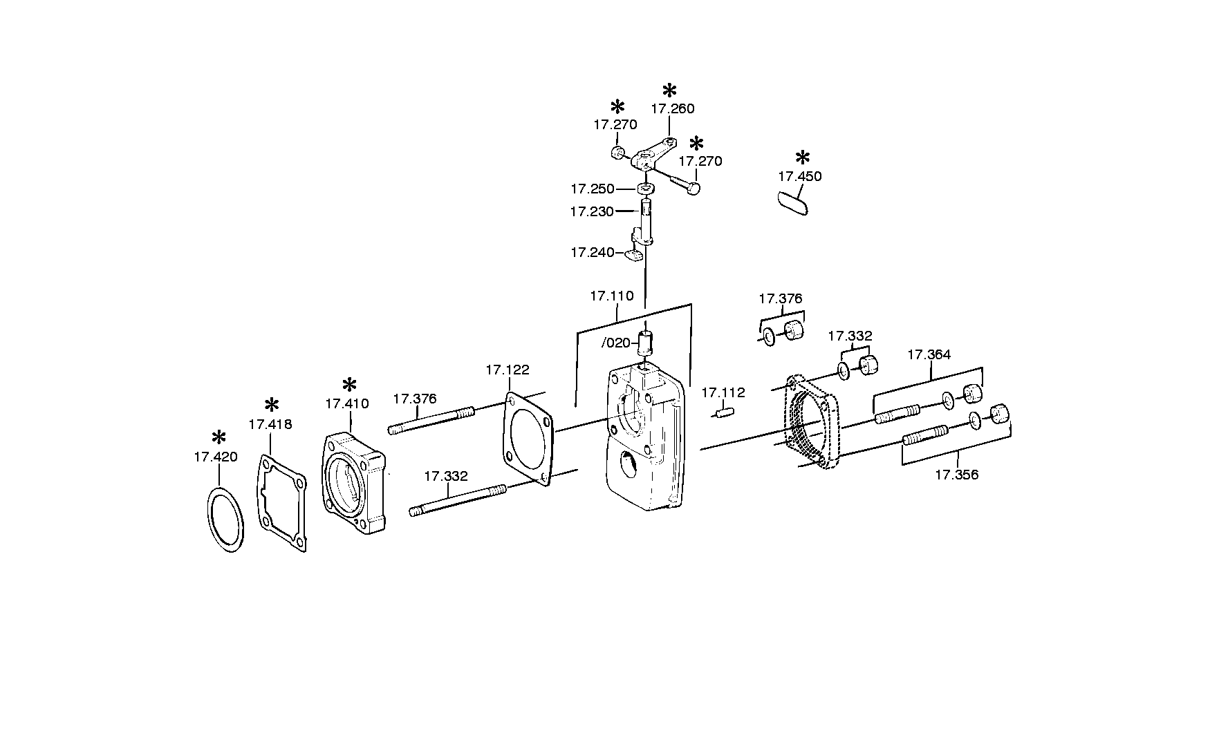 drawing for LIEBHERR GMBH 5002010 - SHIFT LEVER