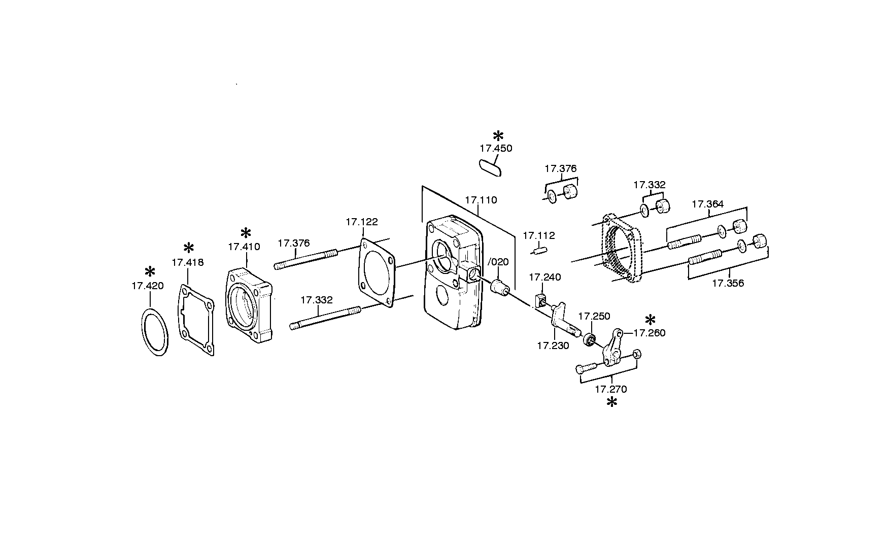 drawing for LIEBHERR GMBH 500201008 - SHIFT LEVER