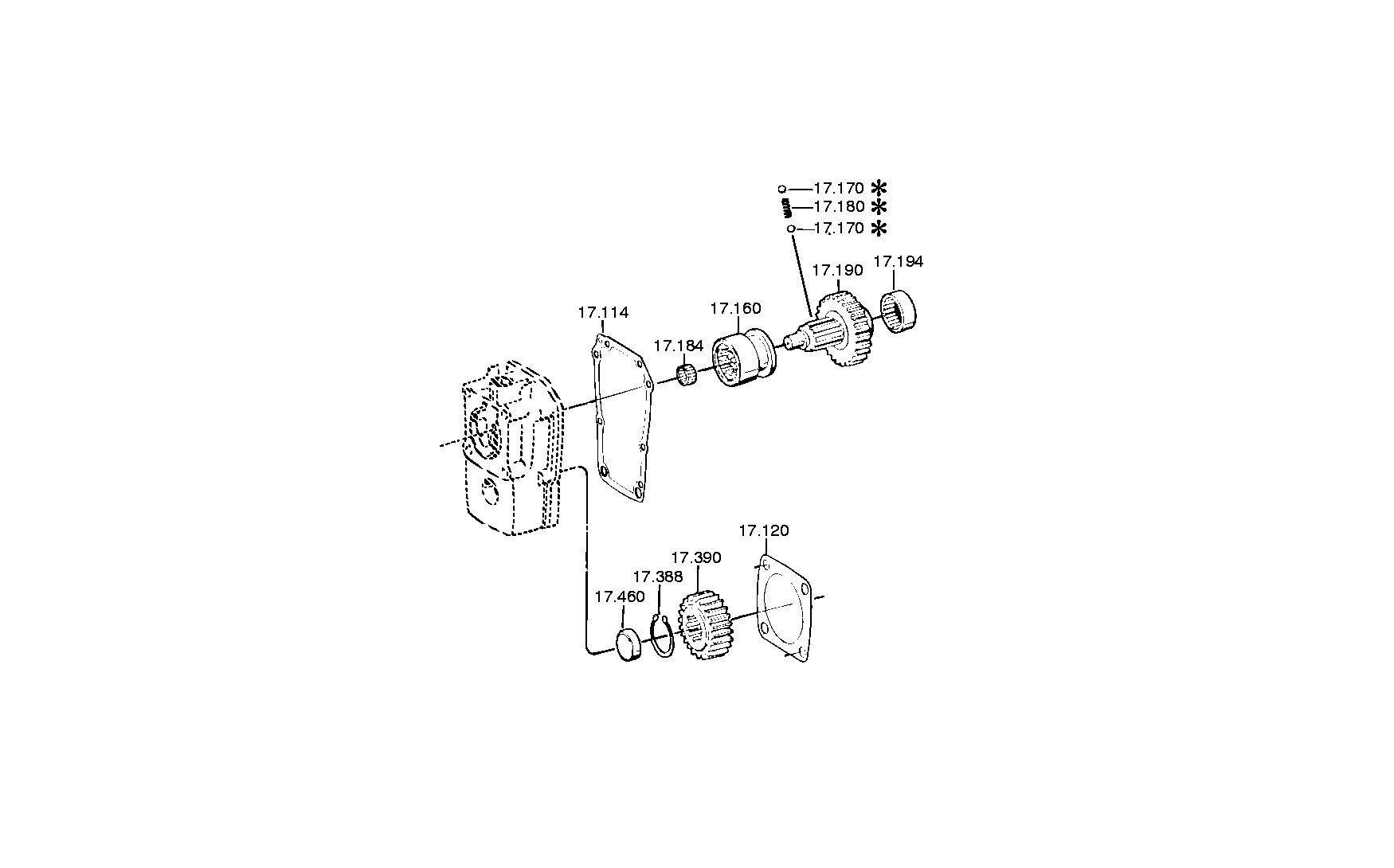 drawing for S.N.V.I.-C.V.I. 0001119135 - GEAR SHIFT HOUSING