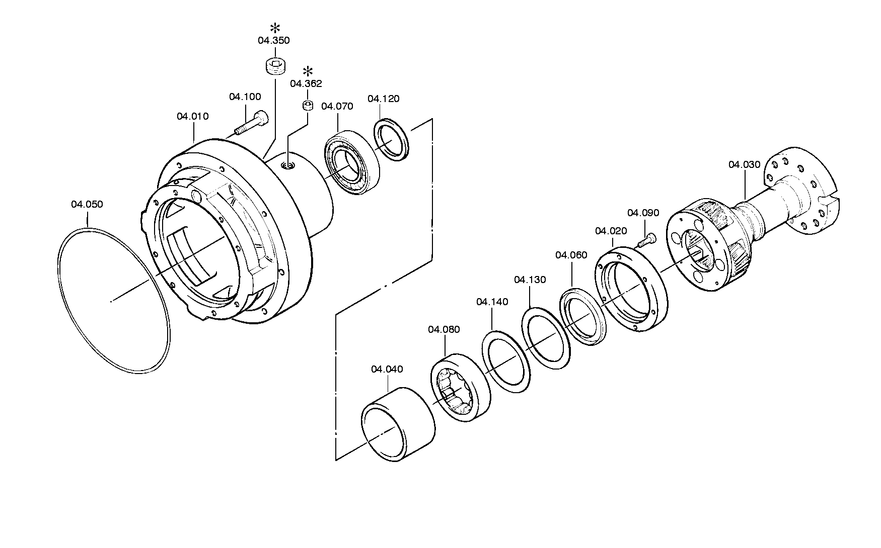 drawing for DOOSAN 152334 - BALL BEARING