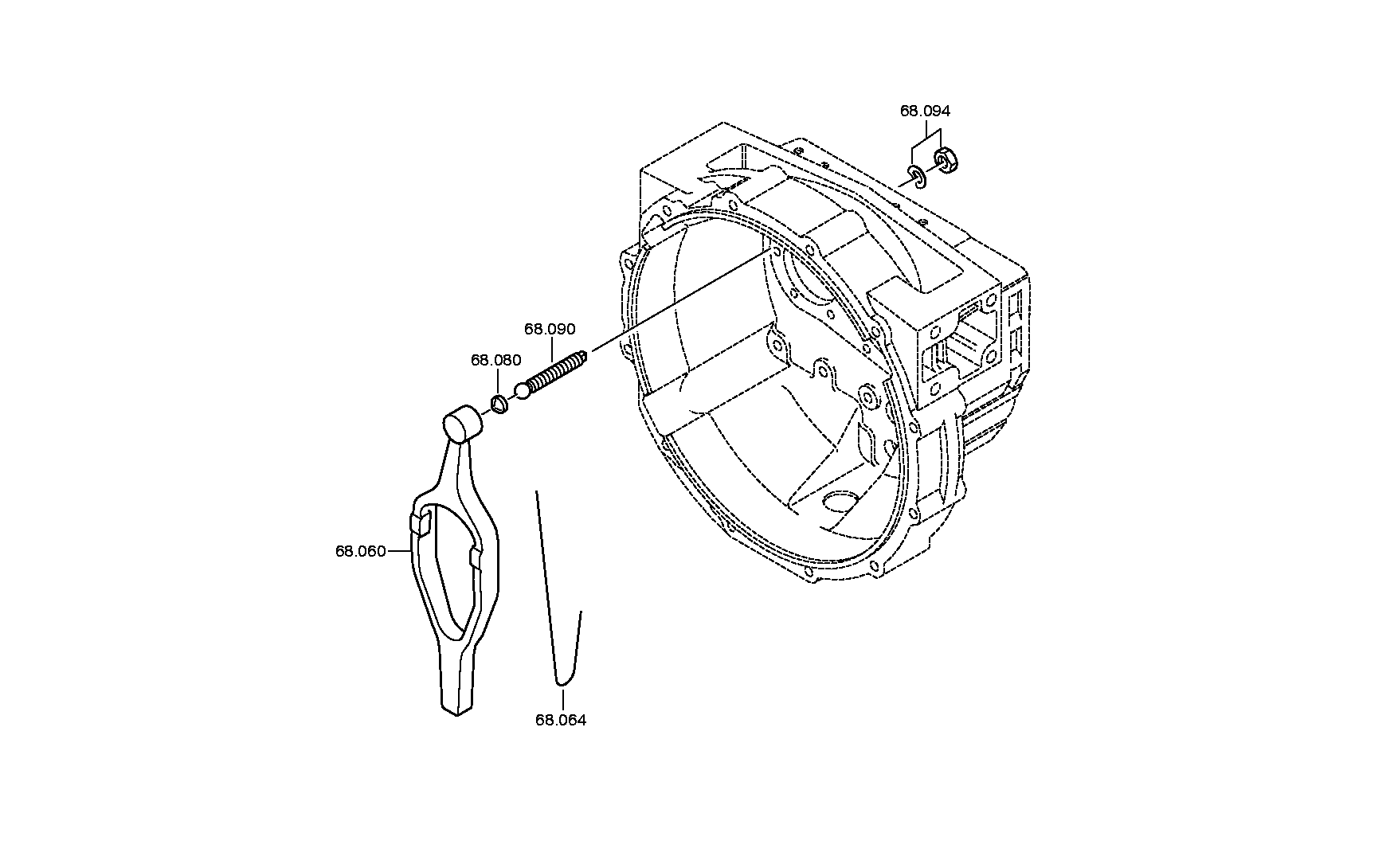 drawing for DAF 1450700 - CLUTCH CYLINDER