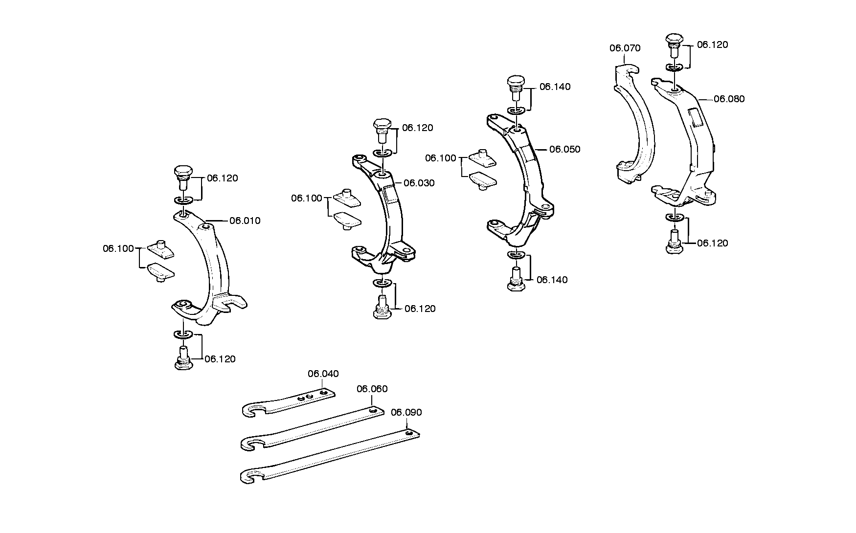 drawing for DAF 608910 - GEARSHIFT CLAMP
