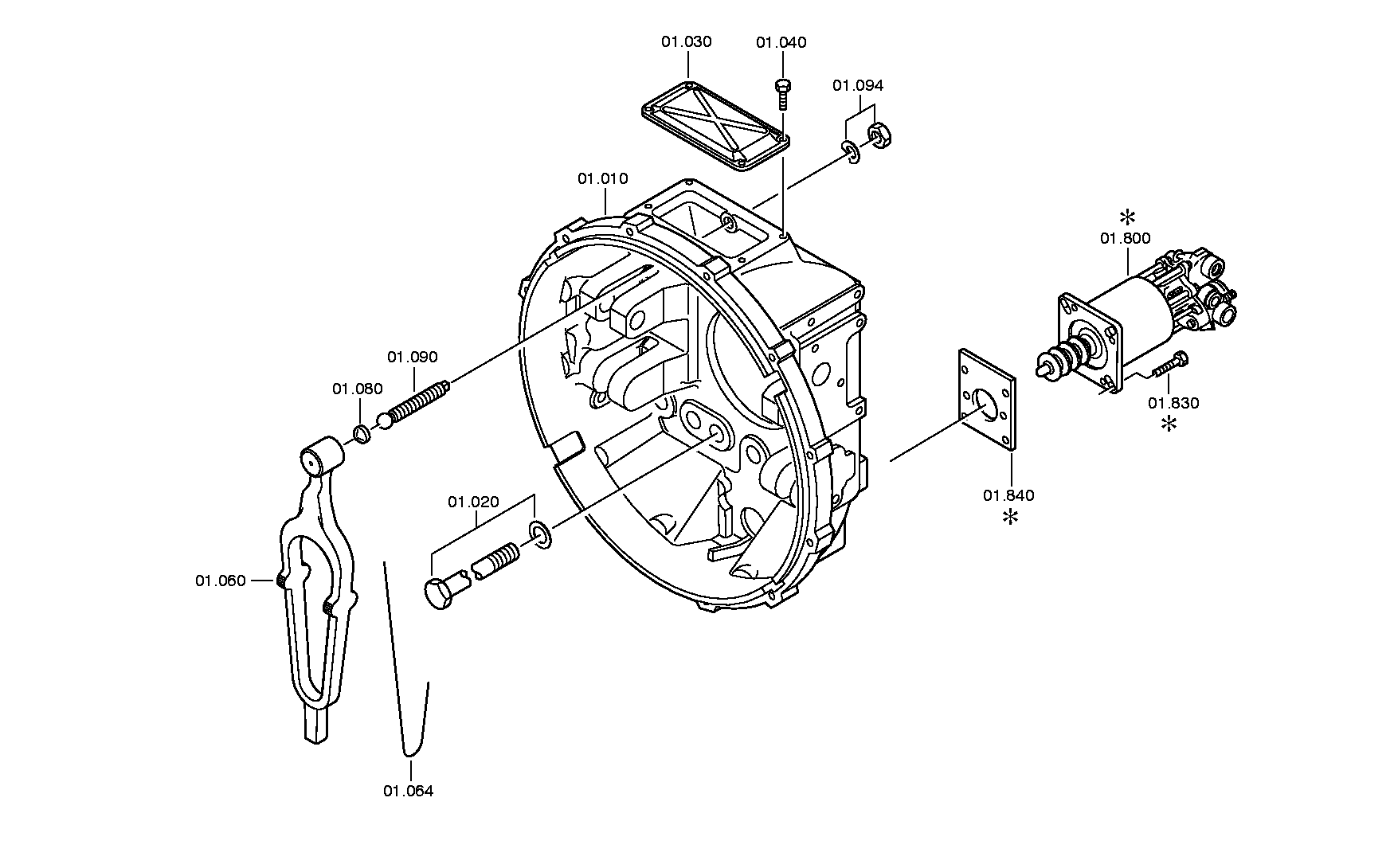 drawing for ASIA MOTORS CO. INC. 409-01-0407 - RELEASE FORK