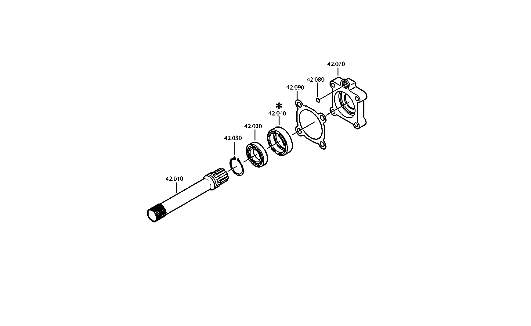 drawing for Manitowoc Crane Group Germany 04155377 - INTERM.SHAFT