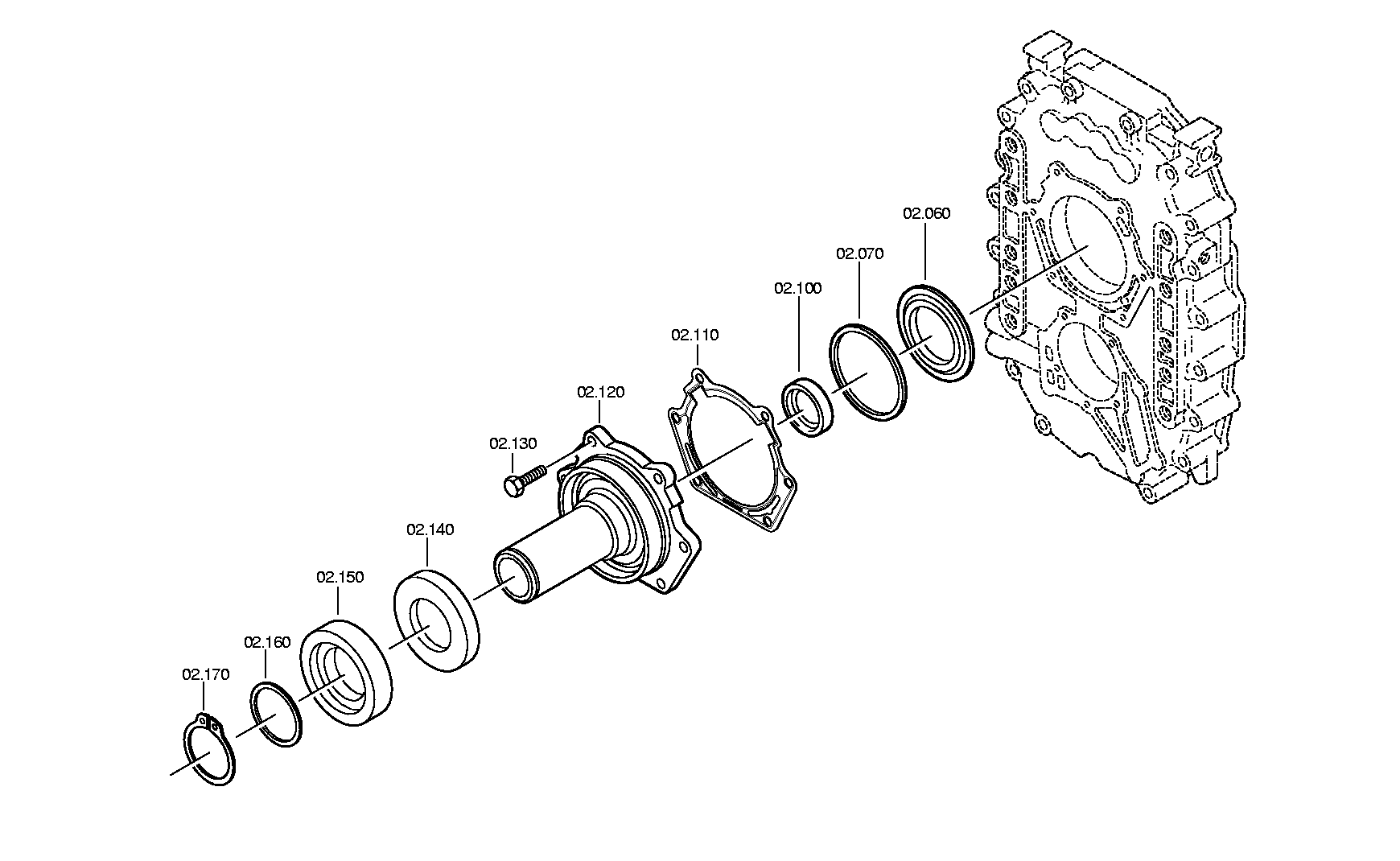 drawing for VOLVO TRUCKS 3121548 - SHAFT SEAL