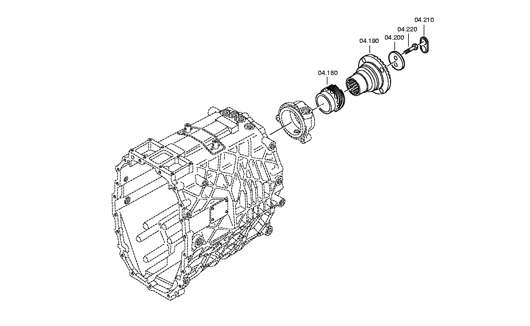 drawing for DAF 1191373 - OUTPUT FLANGE