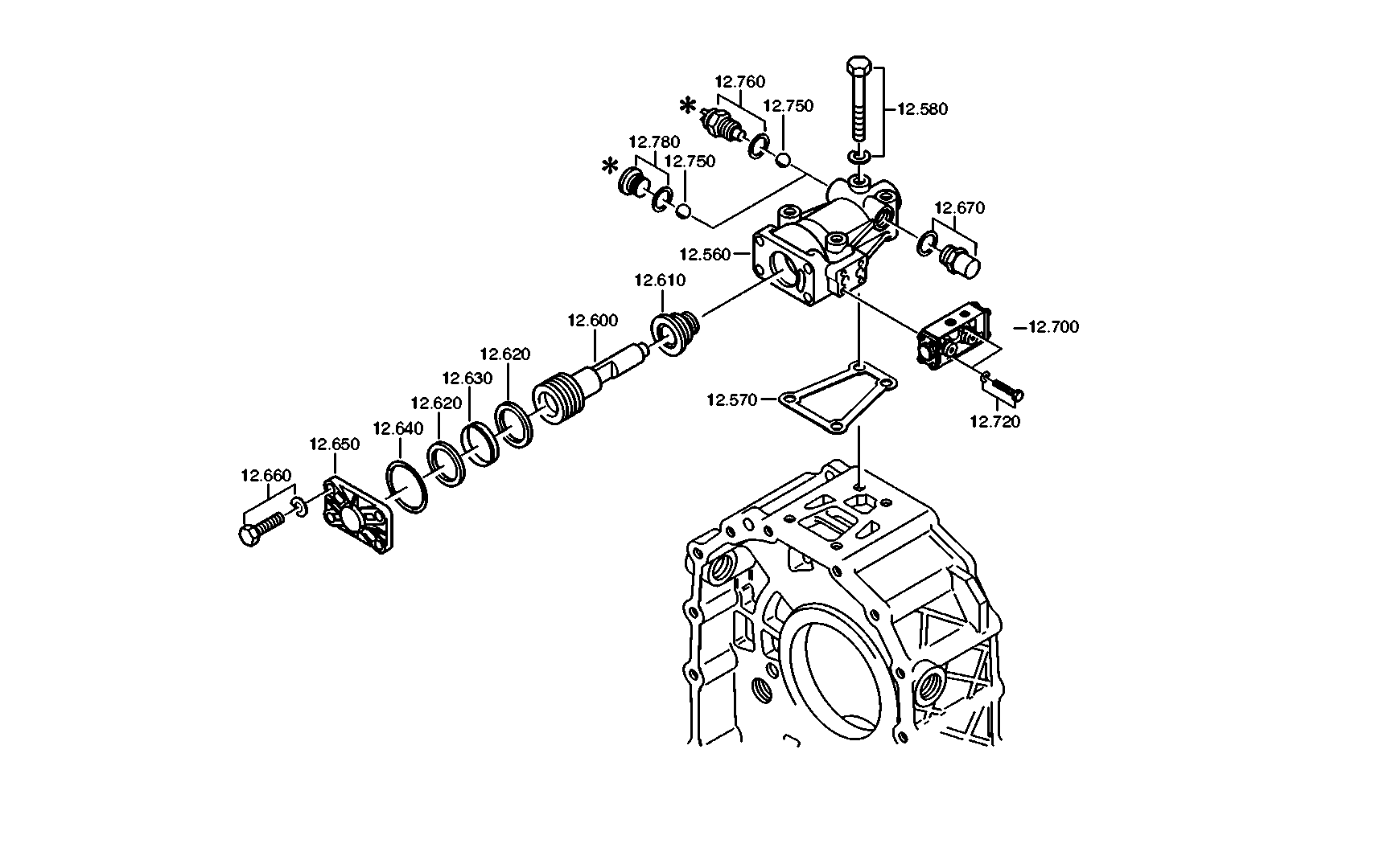 drawing for DAF 1897664 - 5/2 WAY VALVE