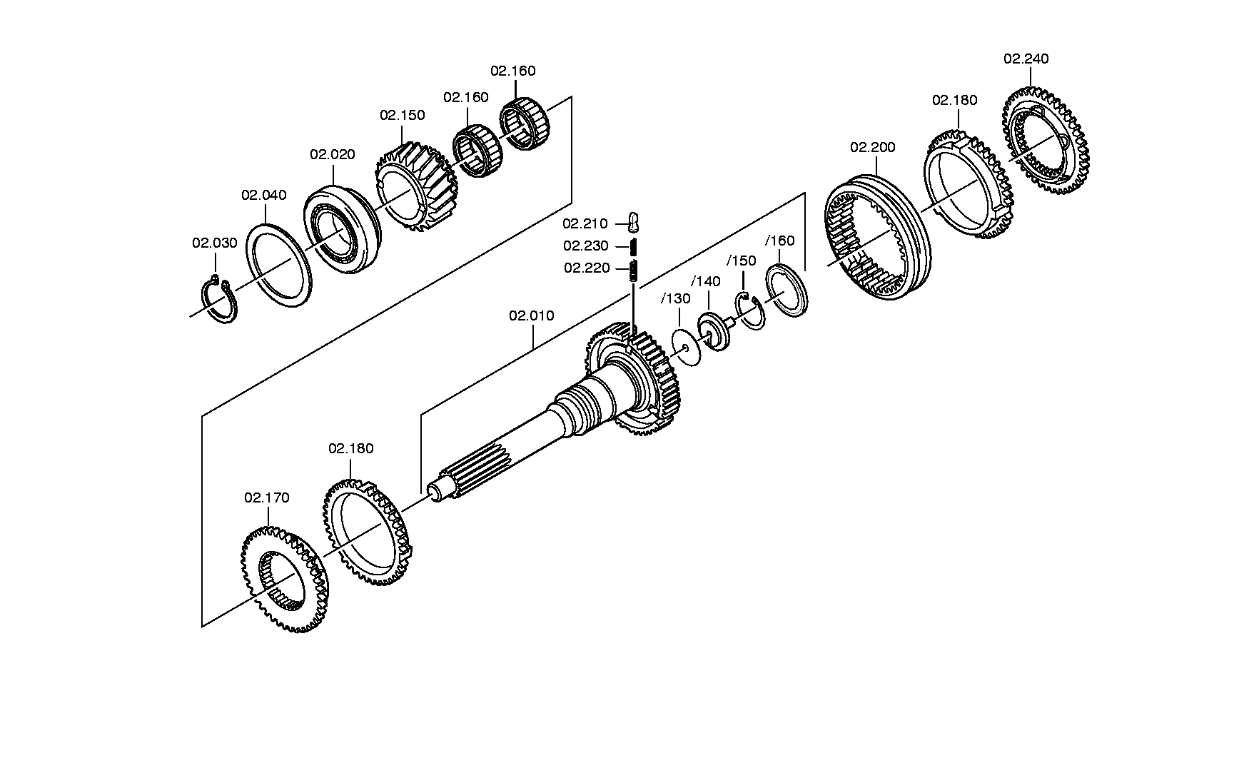 drawing for ZF 1304202263 - INPUT SHAFT