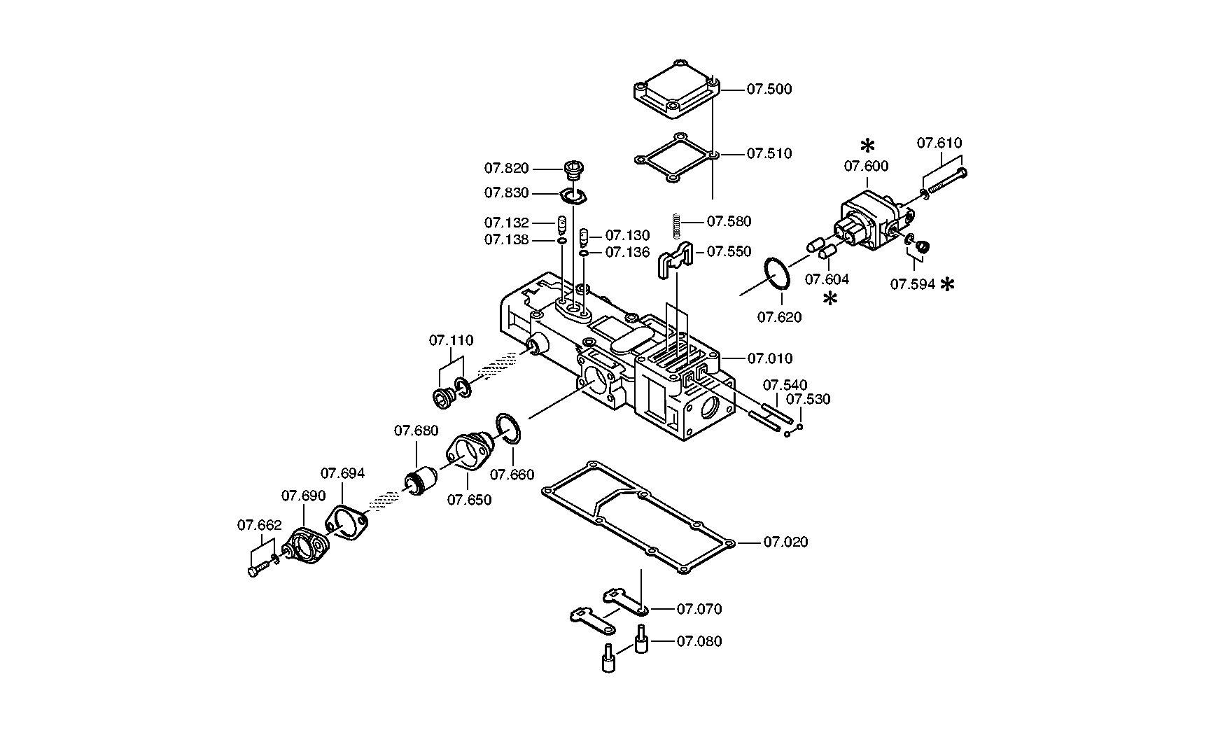 drawing for DAIMLER AG A0022605857 - CUT-OFF VALVE
