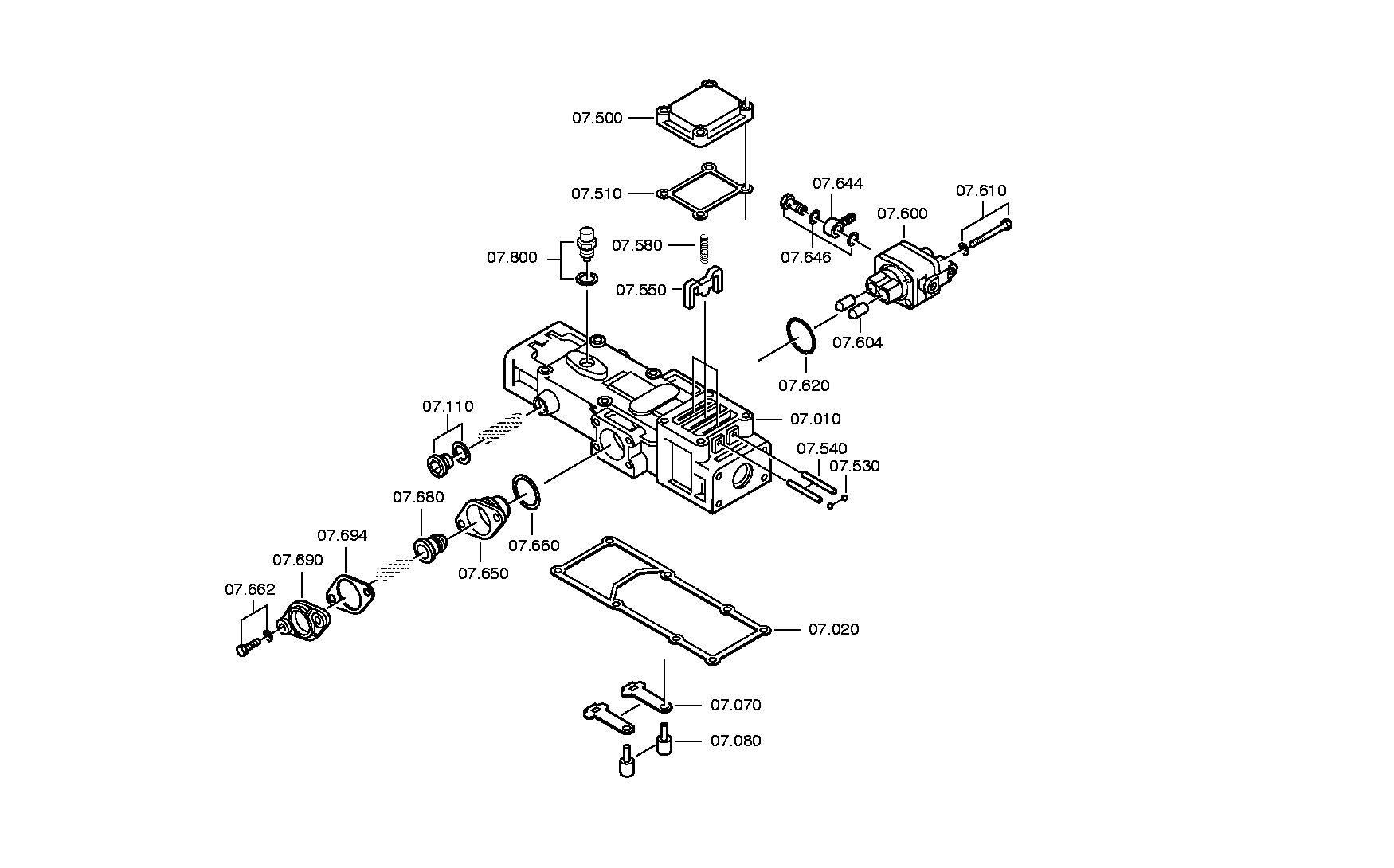 drawing for DAIMLER AG A0022605857 - CUT-OFF VALVE