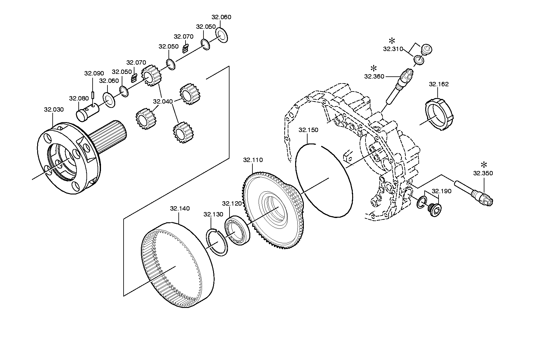 drawing for IVECO 222576 - PLANET CARRIER