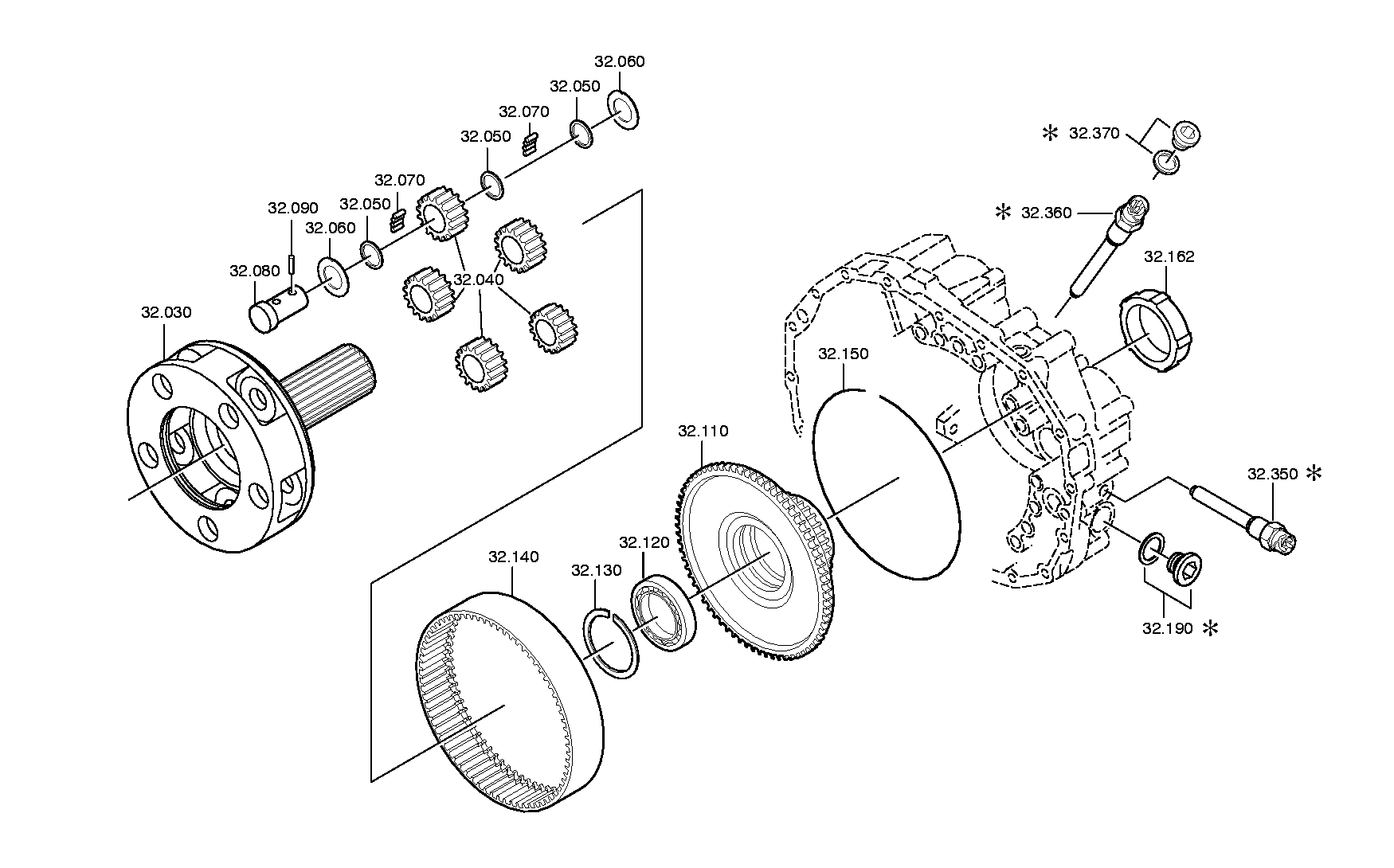 drawing for DAIMLER AG A0002604761 - PLANET CARRIER