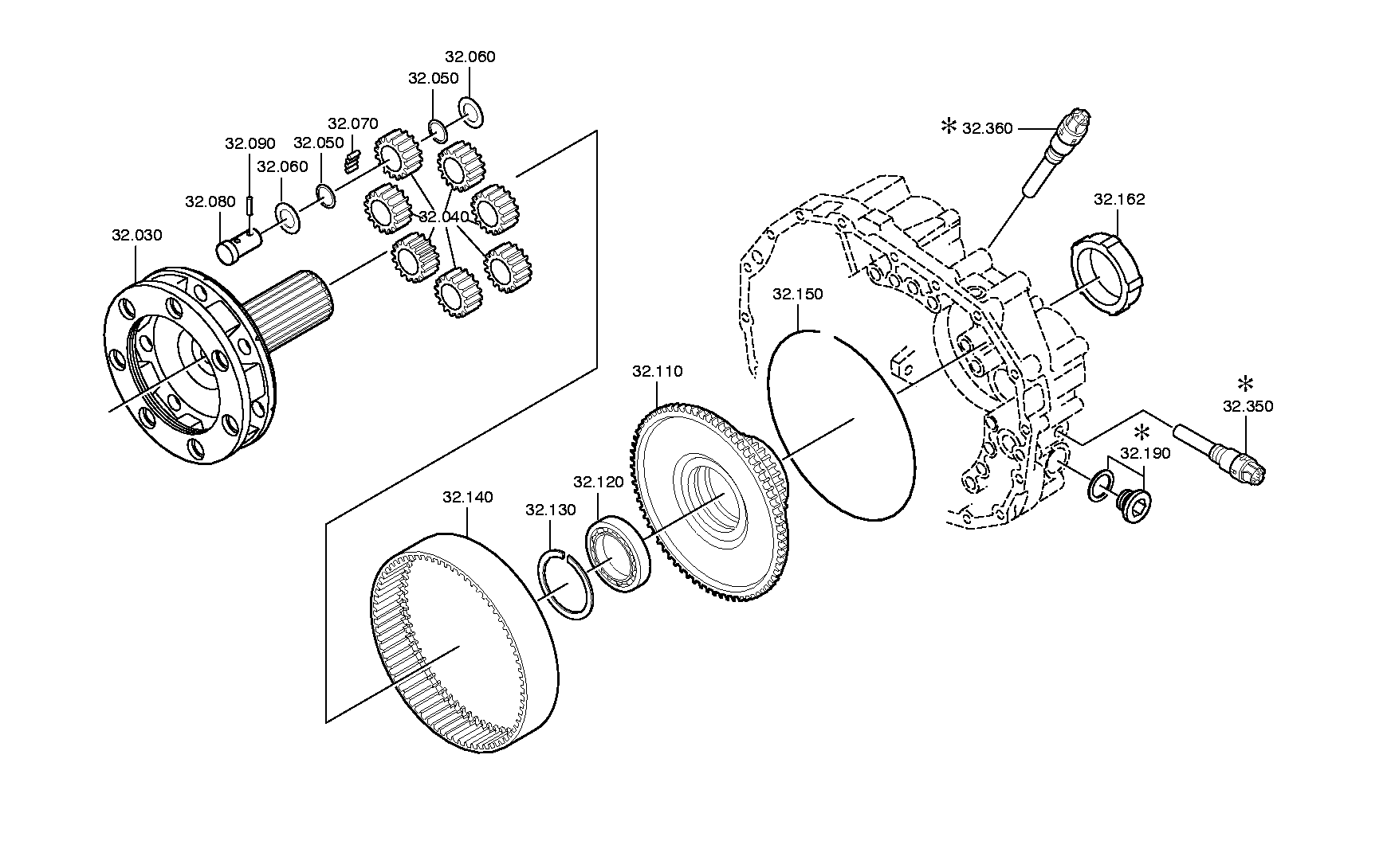 drawing for IVECO 5000819830 - PLANET CARRIER