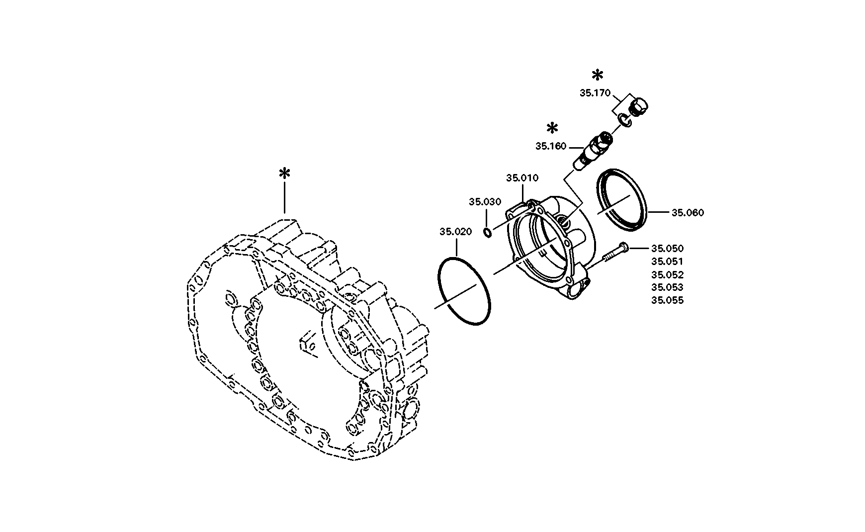 drawing for DAF 1829227 - SPEEDOMETER COVER