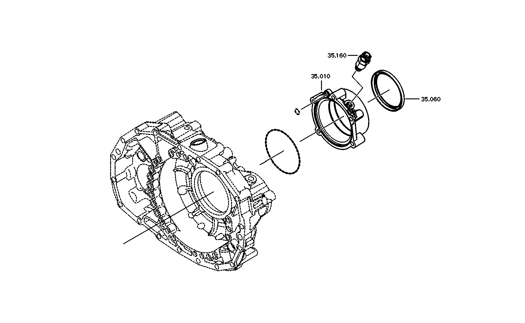 drawing for DAF 1829227 - SPEEDOMETER COVER