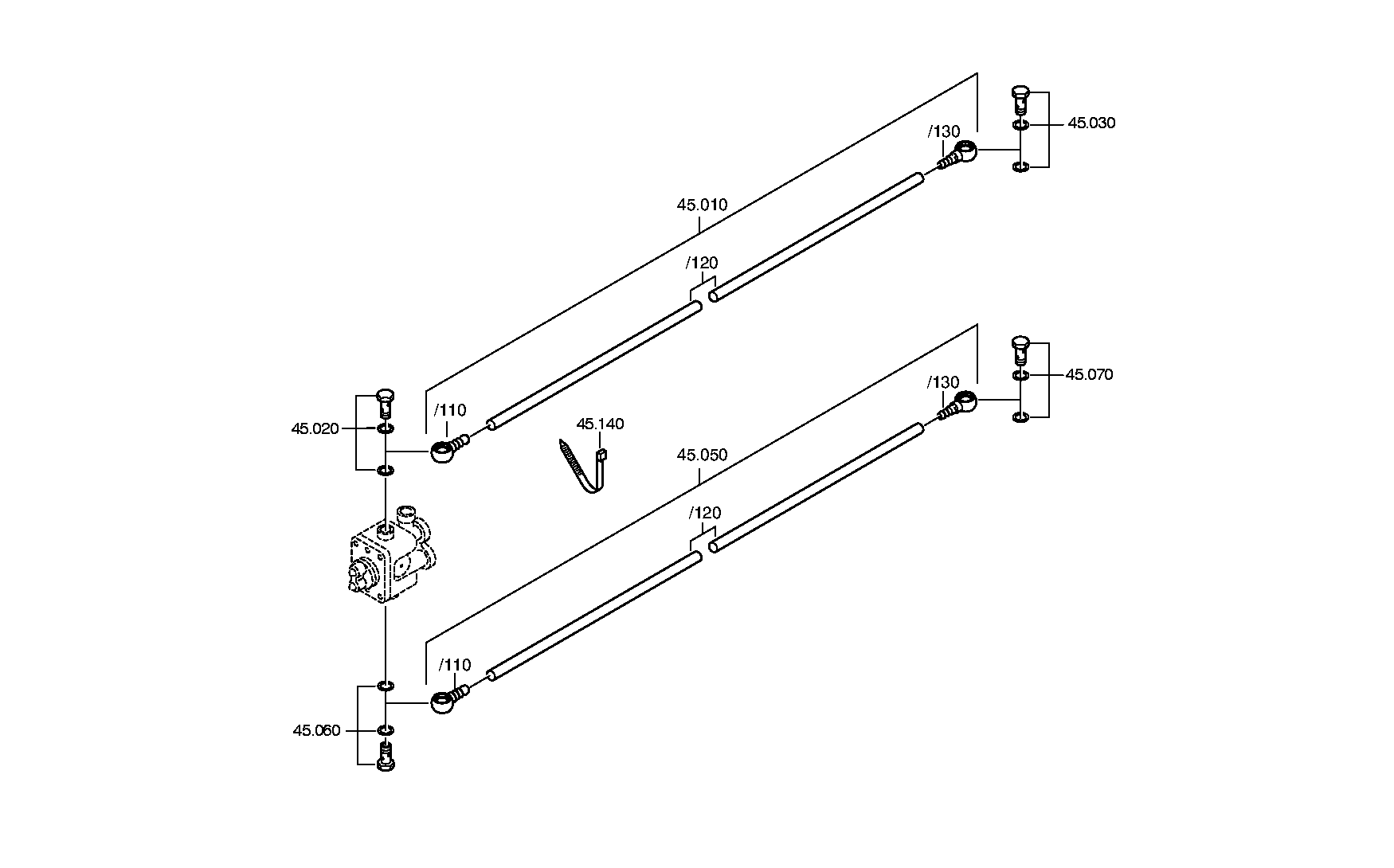 drawing for LIEBHERR GMBH 10287792 - HOLLOW/UNION SCREW