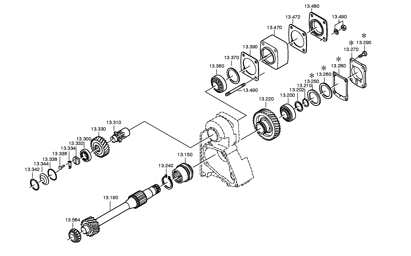 drawing for DAF 1291481 - SHAFT