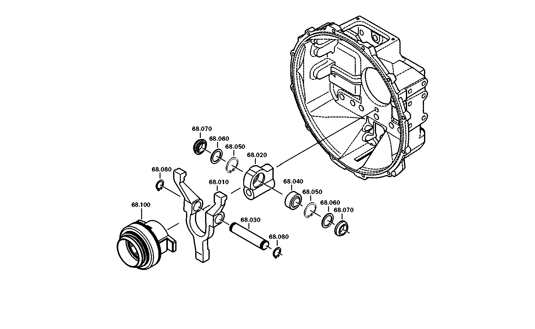 drawing for DAIMLER AG A0002541008 - RELEASE FORK