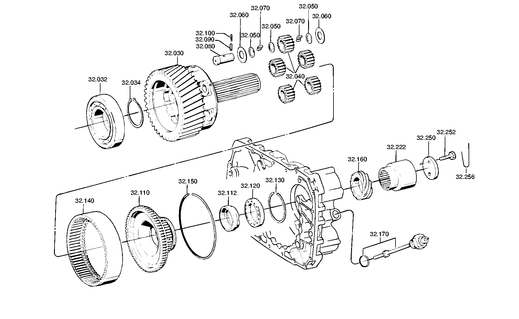 drawing for DAF TRUCKS NV 5001821509 - PLANET GEAR SET