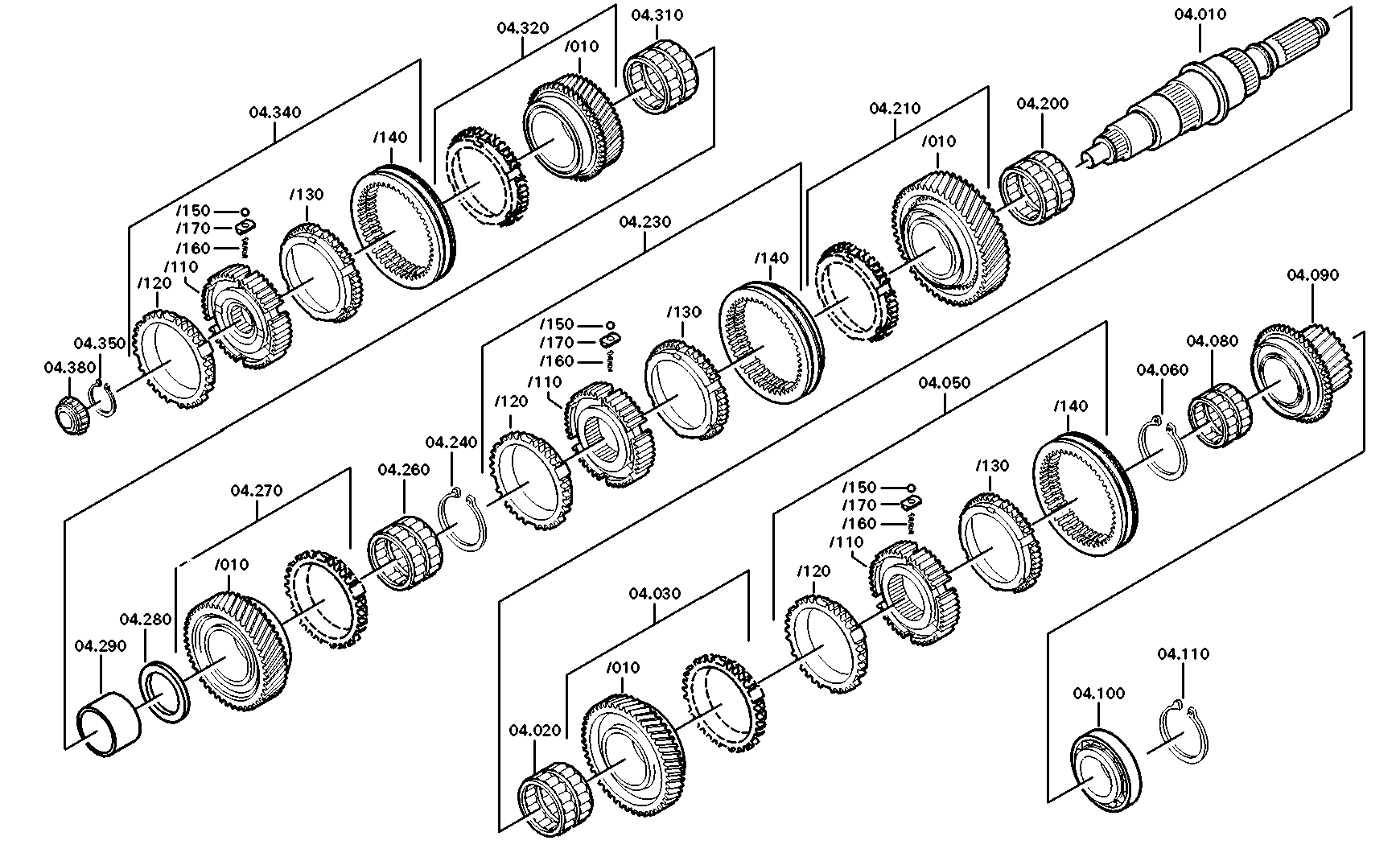 drawing for DAF FBU7602 - TAPERED ROLLER BEARING