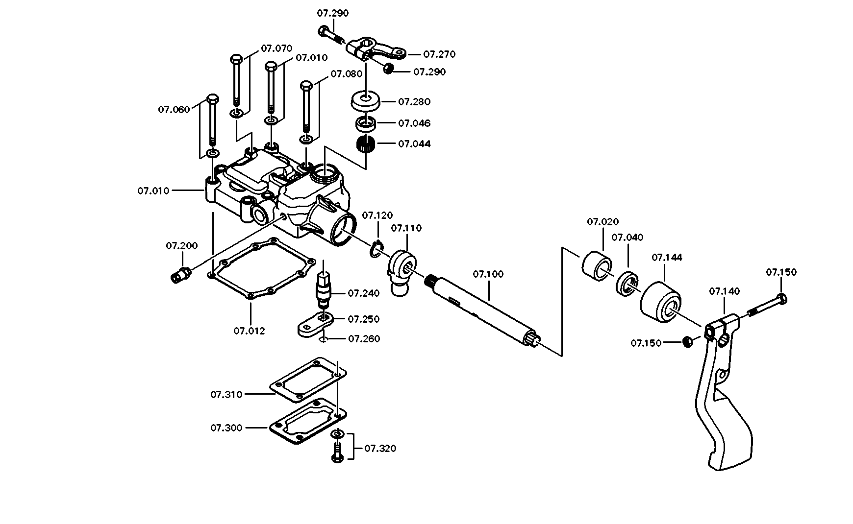 drawing for COMESA-MAZ 5001853328 - SELECTOR LEVER