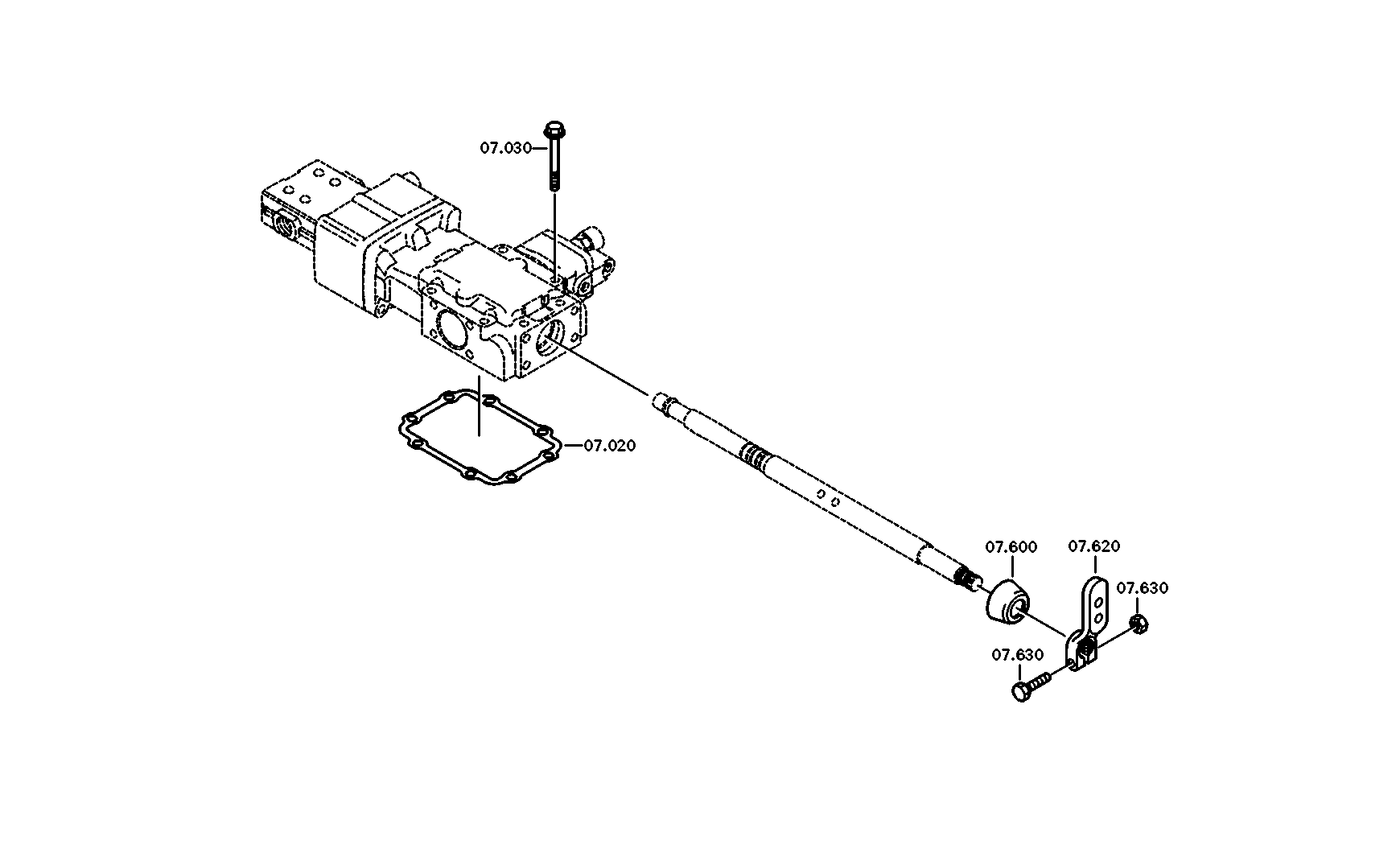 drawing for IVECO 5000813376 - SHIFT LEVER