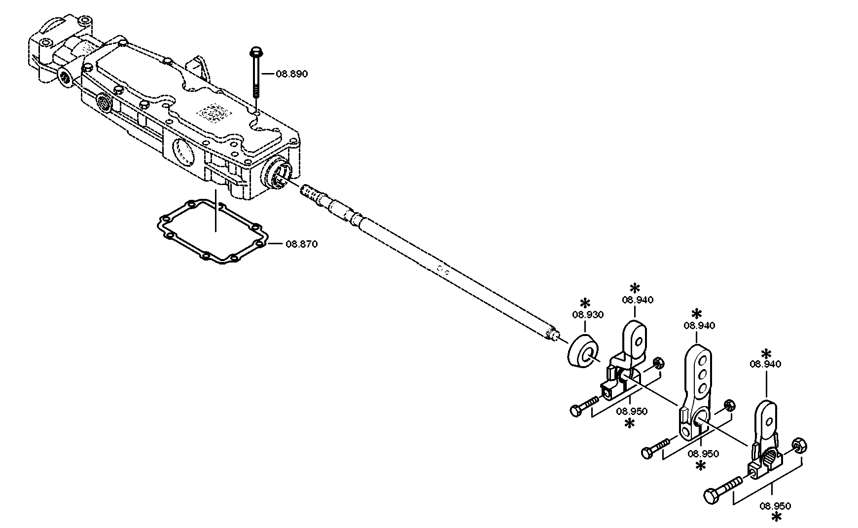 drawing for DAF 1600866 - ANBAUTEILE
