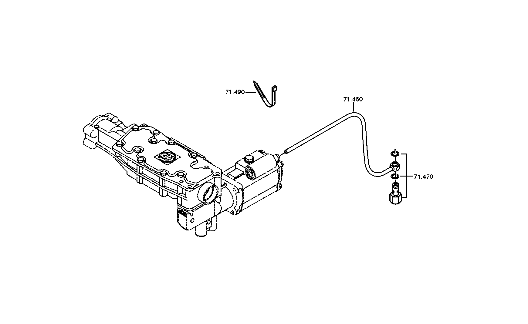 drawing for DAF 1947226 - HOLLOW/UNION SCREW