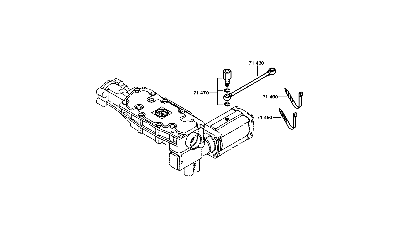 drawing for DAF 1947226 - HOLLOW/UNION SCREW
