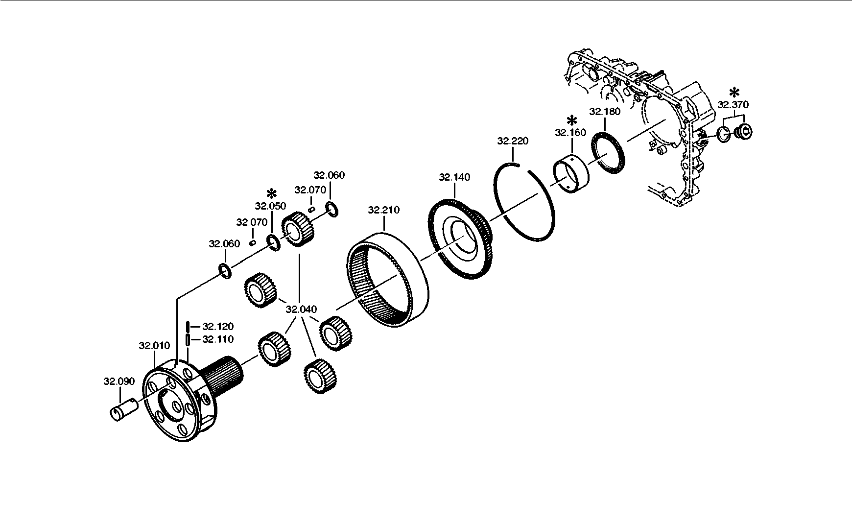 drawing for Hyundai Construction Equipment QZ1315232027 - PLANET CARRIER