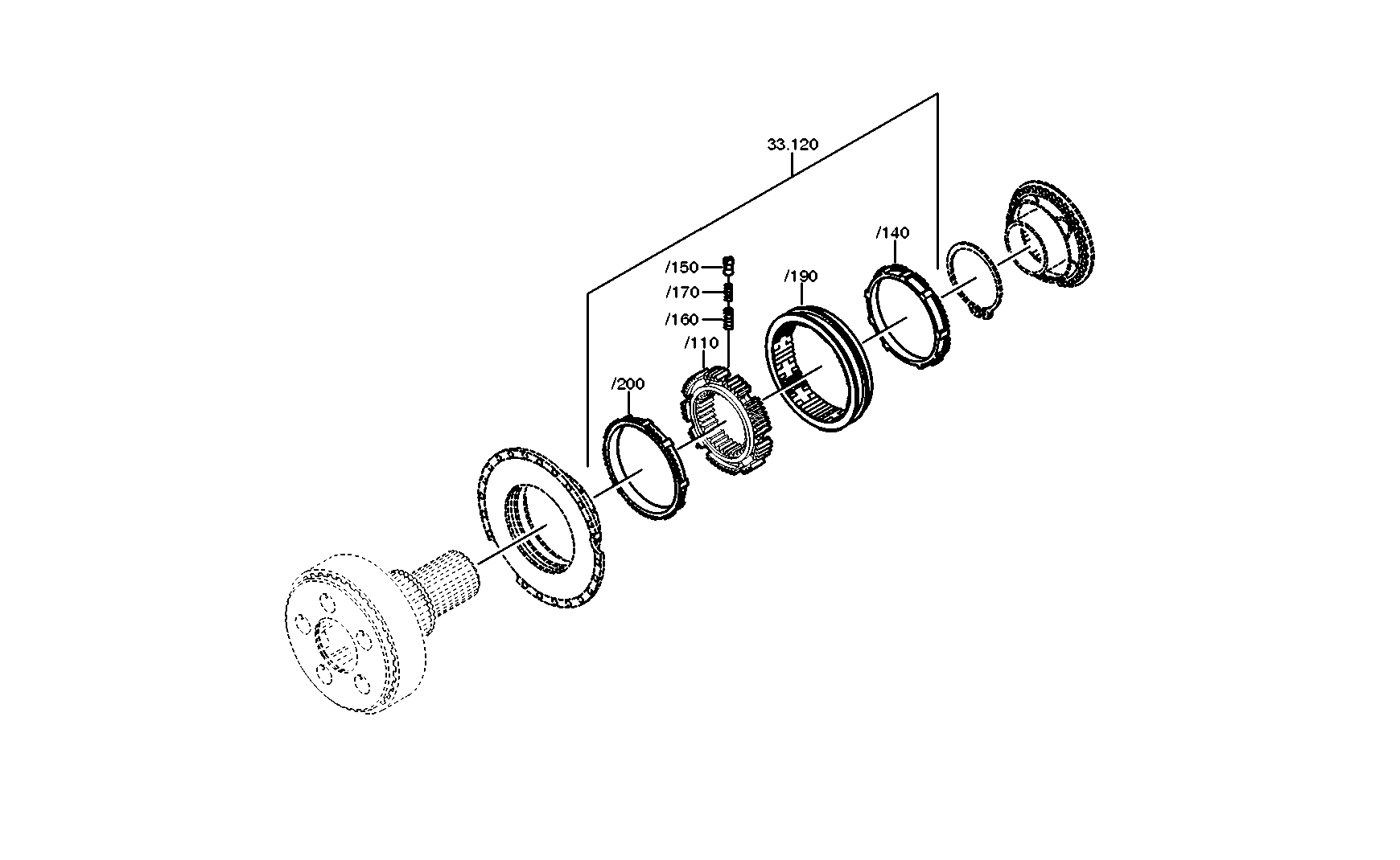 drawing for DAF 1813164 - CLUTCH BODY