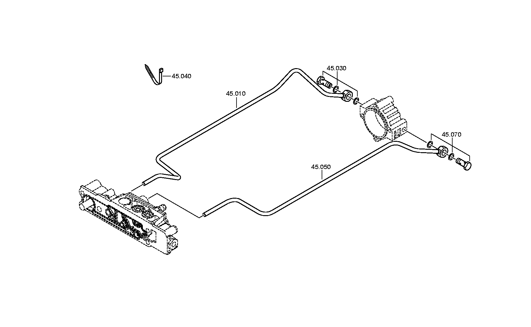 drawing for DAF 1743662 - TUBE LINE