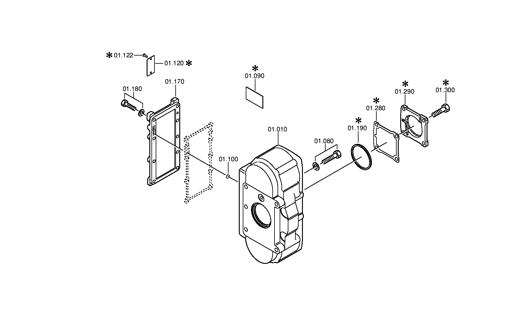 drawing for IVECO 5001856410 - COVER