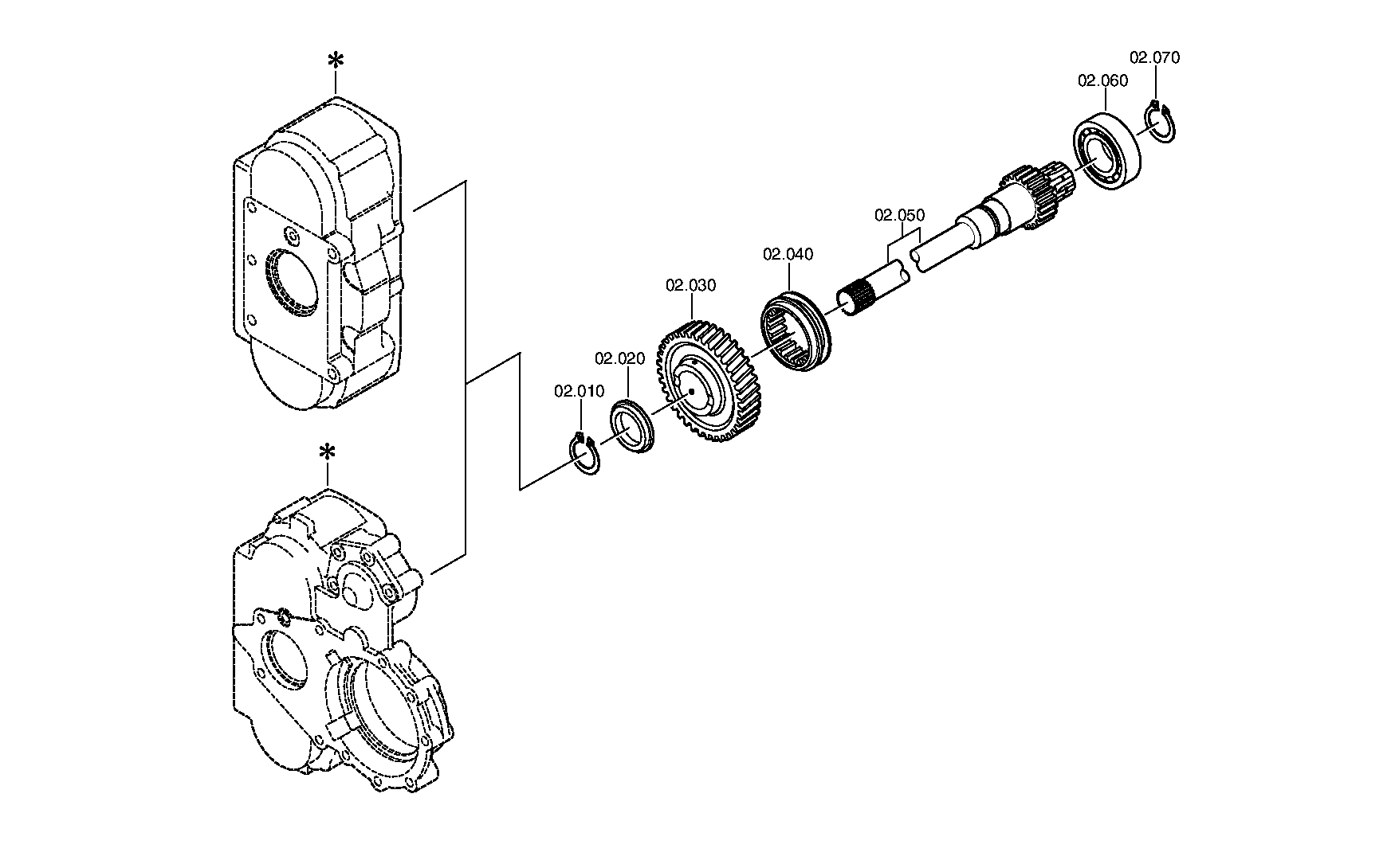 drawing for DAF 1735477 - INPUT GEAR