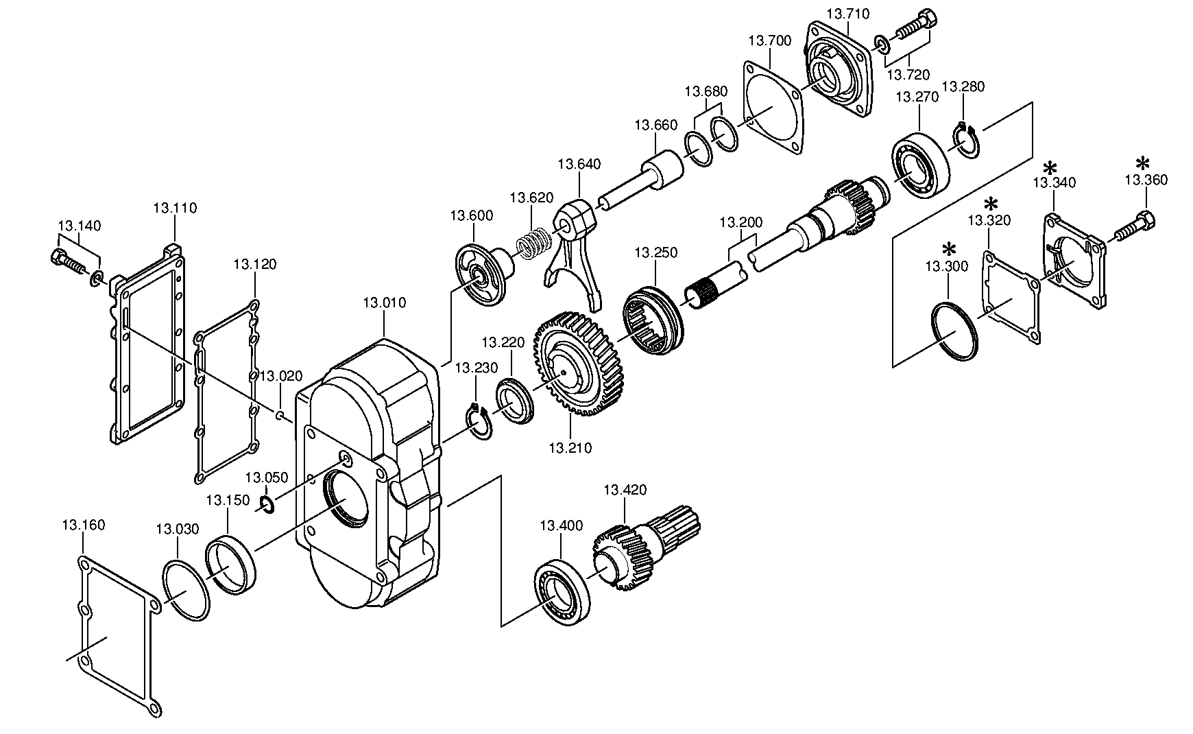 drawing for DAF 1736956 - INPUT GEAR