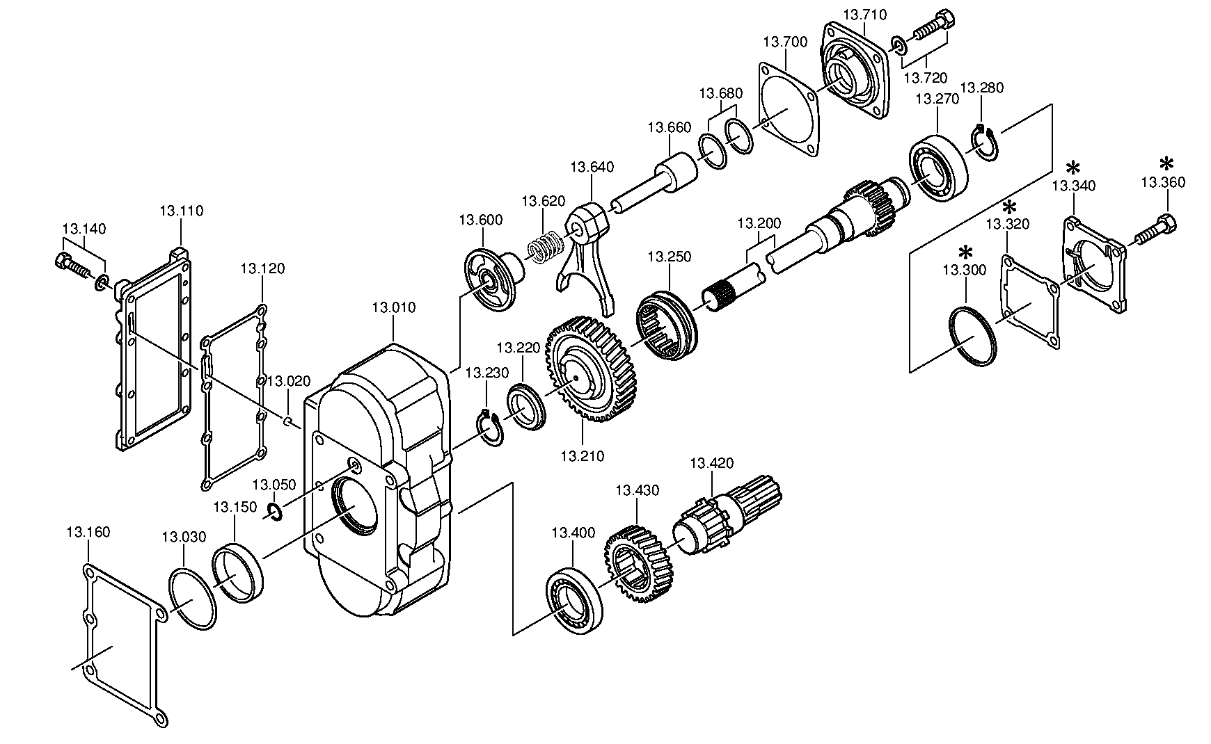 drawing for DAF 1699178 - INPUT GEAR