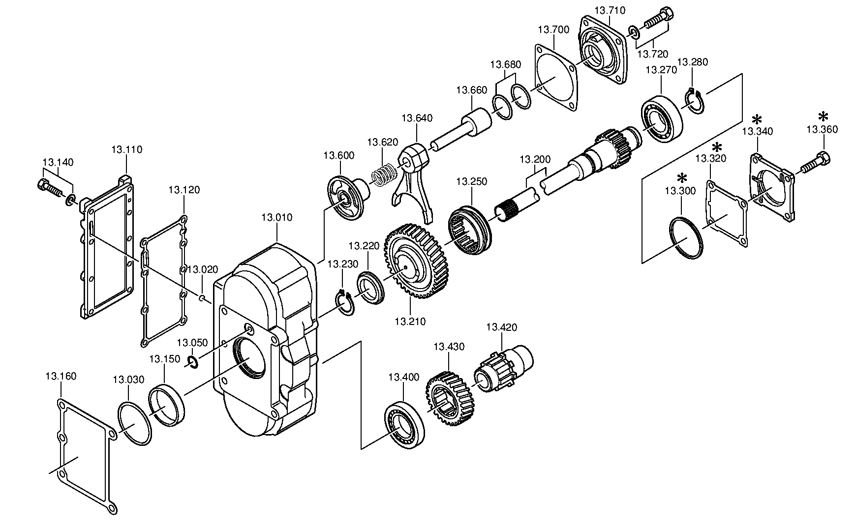 drawing for DAF 1740542 - INPUT GEAR